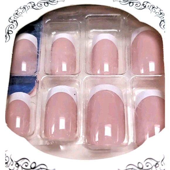 Stick On Press On False Nails Lot Of 6 Packs Pink Blue Red White At Home #2 READ - Picture 7 of 13